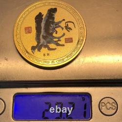 Chinese coins, twelve zodiac dog commemorative coins, large gold coins, commemor