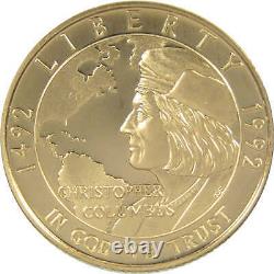 Christopher Columbus Quincentenary Commemorative 1992 W Proof Gold $5