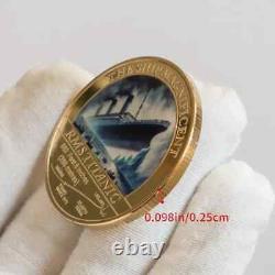 Collection 5pcs RMS Titanic Golden Commemorative Coins Set Titanic Gold Plated