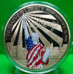 Colossal Statue Of Liberty Commemorative Coin With Swarovski Value $129.95