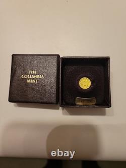 Columbia Mint St Gaudens 24k. 999 Fine Gold Commemorative Coin (. 294g)