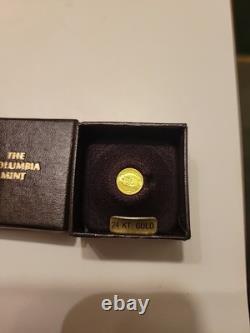 Columbia Mint St Gaudens 24k. 999 Fine Gold Commemorative Coin (. 294g)