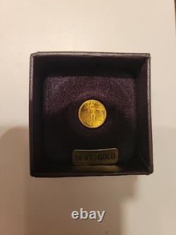Columbia Mint St Gaudens 24k. 999 Fine Gold Commemorative Coin (. 294g)