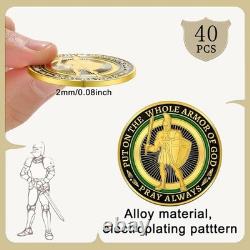 Commemorative 40 Pcs Gold Coins Durable Keepsakes for Religious Celebrations