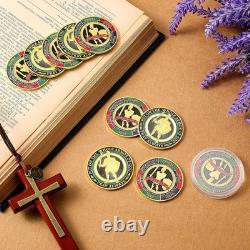 Commemorative 40 Pcs Gold Coins Durable Keepsakes for Religious Celebrations