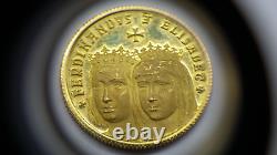 Commemorative Ferdinandus and Elisabet 22k Gold Coin 3.589gr B625