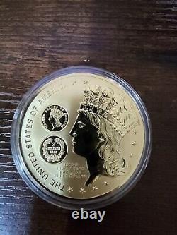 Commemorative Native American Coins of the US layered in 24K Gold (3) Coins