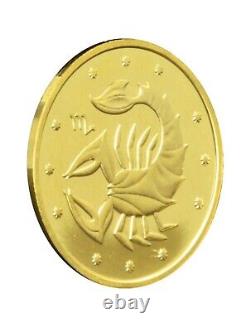 Commemorative gift gold coin Scorpion in a case