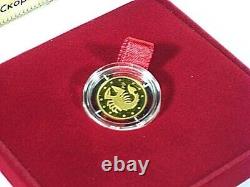 Commemorative gift gold coin Scorpion in a case with autographed from authors