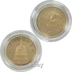 Congress Bicentennial Commemorative 1989 W Choice Proof Gold $5 Coin