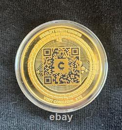 Crypto CONA COIN Commemorative Real Gold 24K GP (7mm)