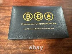 Cryptocurrency commemorative coin set 6 Coins Doge Ethereum Bitcoin Gold /silver