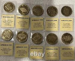 Danbury Mint Super Bowl Commemorative Coins Super Bowl 1 Thru 56