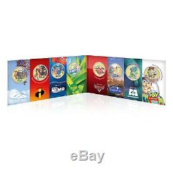 Disney Pixar Gifts Collection 24 Carat Gold Coin Medal Complete Bundle Pack