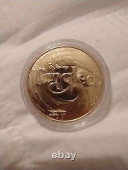 Disney Tangled Commemorative Gold Coin 50th Animated Motion Picture