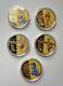 Disney Winnie The Pooh Bear & Friends Gold Plated Medal Coins