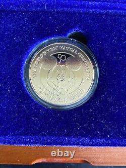 Disney World 50th Anniversary 24kt Gold Plated Commemorative Coin LE 4000