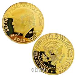 Donald Trump Gold-plated Commemorative Coin Presidential Term 2025-2029