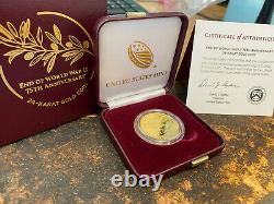 End of World War II 75th Anniversary 1/2 oz 24kt Gold Medal