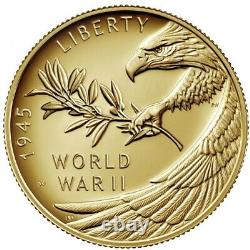 End of World War II 75th Anniversary 24-Karat Gold Coin 1/2oz. IN Hand