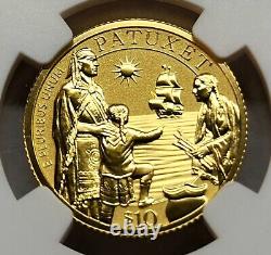 Exquisite 2020-W Reverse Proof $10 Gold Mayflower Commemorative NGC PF-70 ER