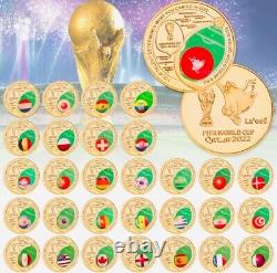 FIFA World Cup Qatar Gold commemorative coins Football coins World Cup 2022