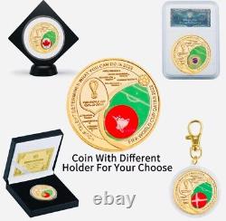 FIFA World Cup Qatar Gold commemorative coins Football coins World Cup 2022