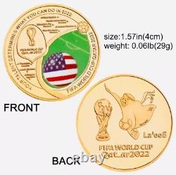 FIFA World Cup Qatar Gold commemorative coins Football coins World Cup 2022