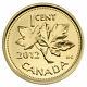 Farewell To The Penny 2012 Canada 1 Cent 1/25th Oz. Gold Coin
