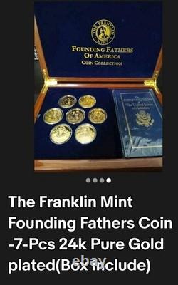 Franklin Mint 24K Gold Coins Complete Founding Fathers Set(uncirculated)