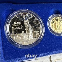 GOLD $5 COIN Liberty Coins 1886 1986 Three Coin Proof Set In Case