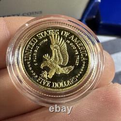 GOLD $5 COIN Liberty Coins 1886 1986 Three Coin Proof Set In Case