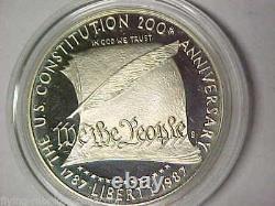 GOLD & SILVER 1987 U S CONSTITUTION 2 COIN commemorative GOLD & SILVER coins