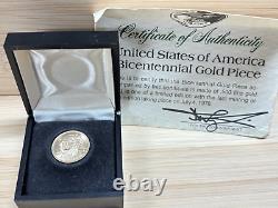 George Washington. 500 Fine Gold Bicentennial Commemorative Coin 1776-1976 2.3g