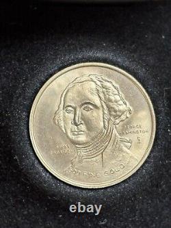 George Washington. 500 Fine Gold Bicentennial Commemorative Coin 1776-1976 2.3g
