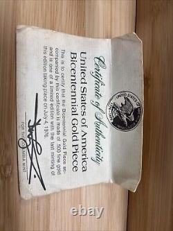 George Washington. 500 Fine Gold Bicentennial Commemorative Coin 1776-1976 2.3g