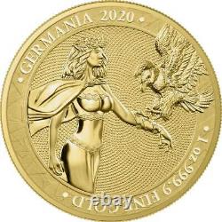 Germania 2020 Bu 5 Mark 1 Oz Pure Gold. 9999 Round Coin Box And Coa