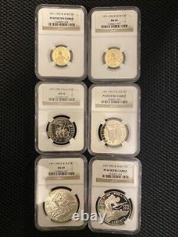 Gold 1991-1995 World War II 50th Anniversary Commemorative Coins. Gold & Silver