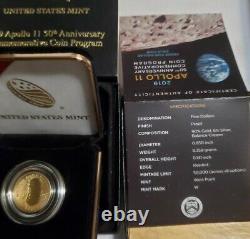 Gold 2019 W proof Apollo 11 50th Anniversary curved $5 coin- Low Mintage 1/50k
