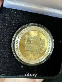 Gold Gilt 2021 British V. I? Last Morgan 1st Peace Dollar 1oz Silver Proof