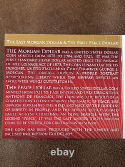 Gold Gilt 2021 British V. I? Last Morgan 1st Peace Dollar 1oz Silver Proof