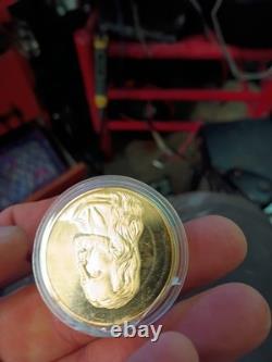 Gold-Plated Jesus Last Supper Commemorative-Challenge Coin with Protective Case