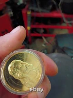 Gold-Plated Jesus Last Supper Commemorative-Challenge Coin with Protective Case