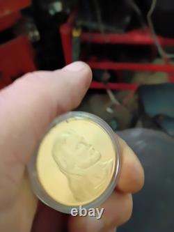 Gold-Plated Jesus Last Supper Commemorative-Challenge Coin with Protective Case