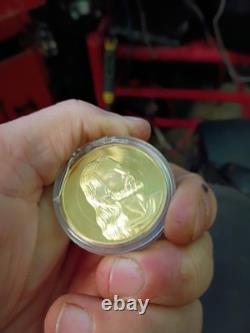 Gold-Plated Jesus Last Supper Commemorative-Challenge Coin with Protective Case
