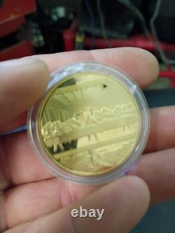 Gold-Plated Jesus Last Supper Commemorative-Challenge Coin with Protective Case