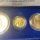 Gold United States Liberty Coins 1886 1986 3 Coin Set With Case & Coa