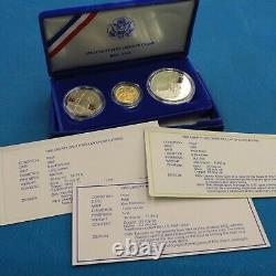Gold United States Liberty Coins 1886 1986 3 Coin Set with Case & COA