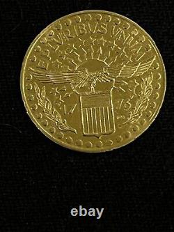 Gold commemorative coin. 90 George Washington 3 grams Bicentennial medal