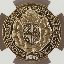 Great Britain 1989 Gold Proof Sovereign Coin NGC PF70 500th Anniversary KEY DATE